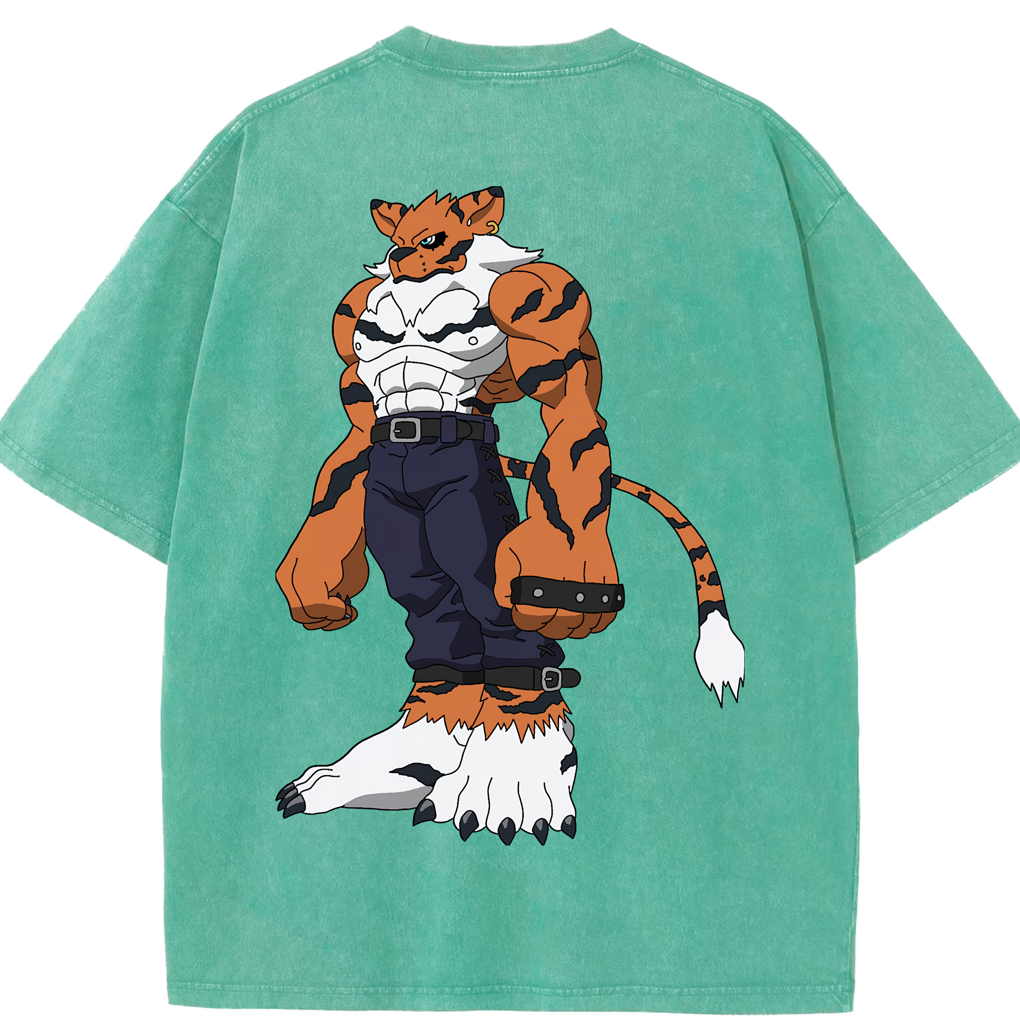 （画像用） Digimon デジタルモンスター/デジモン 綿100% ヴィンテージ風 半袖Tシャツ（背面プリント）